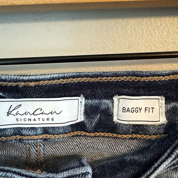 Kancan Signature Y2K High Rise Acid Wash Baggy Fit Tapered Leg Jeans Size 27 - Picture 6 of 7